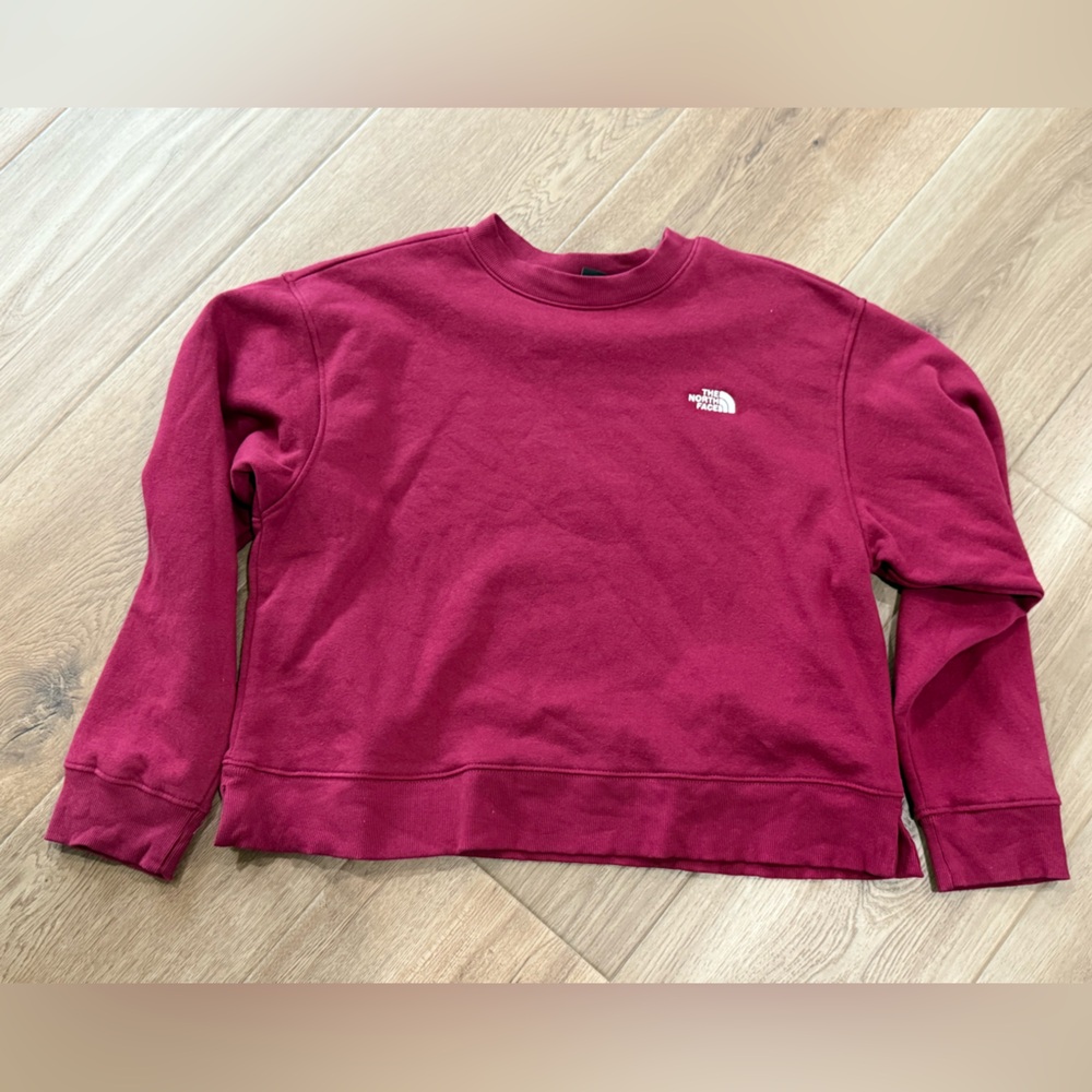 The North Face Women's Maroon Crew Neck Sweater - Medium
